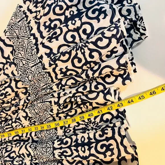 Roberta Roller Rabblt Printed Short Sleeve Wrap Dress Size S Small Blue - Picture 7 of 8